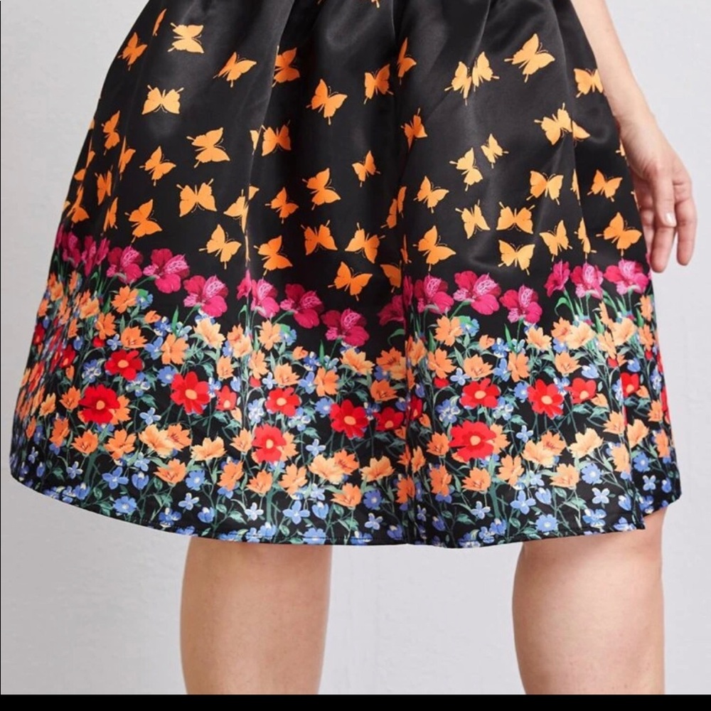 Floral and butterfly skirt